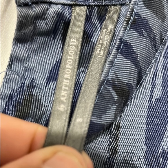 Anthropologie Navy Patterned Mini Dress - Picture 2 of 9